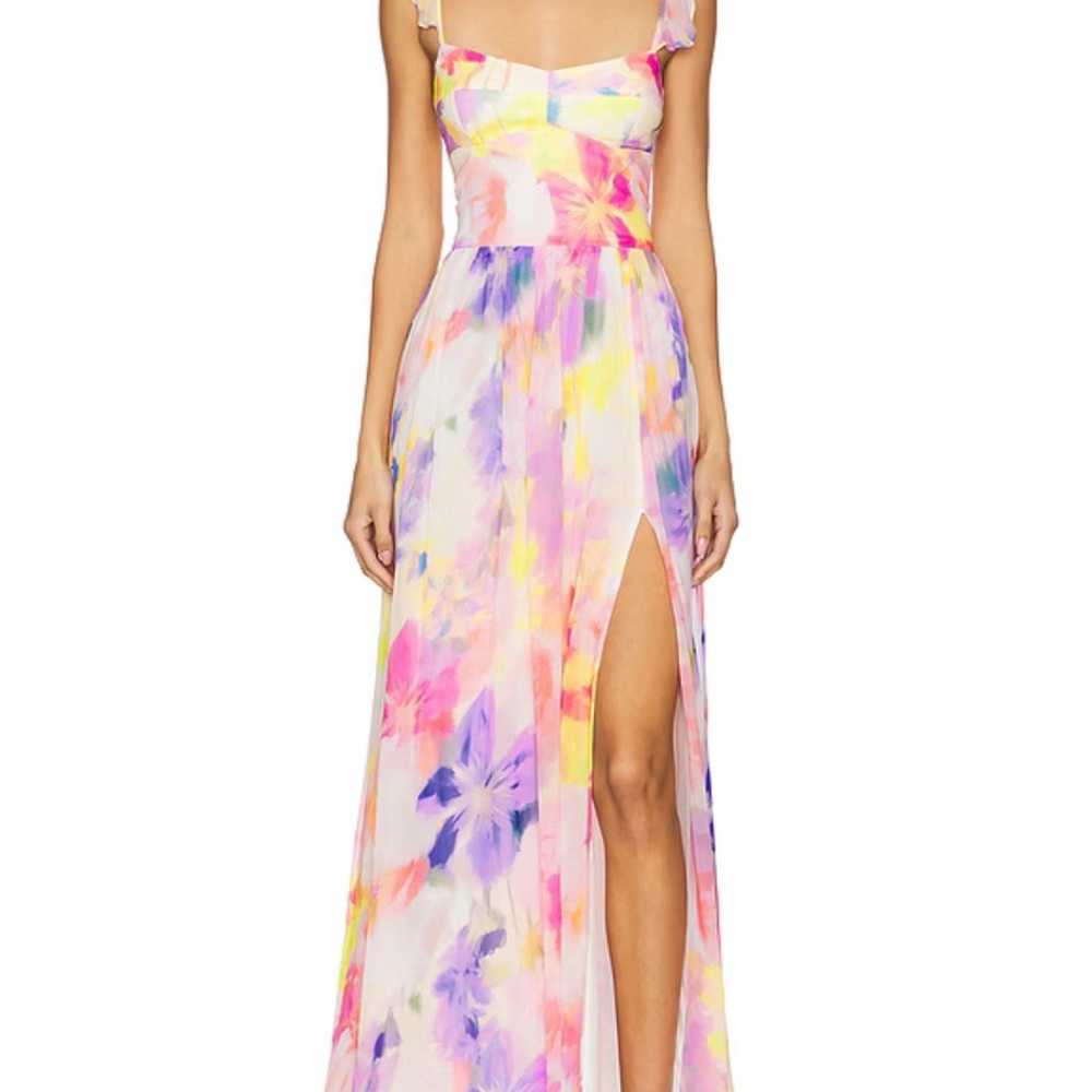 Amanda Uprichard Terrassa Maxi Dress Floral NWT